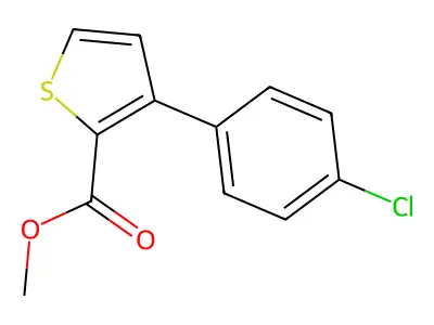 Methyl 3-(4-chlorophenyl)thiophene-2-carboxylate structure