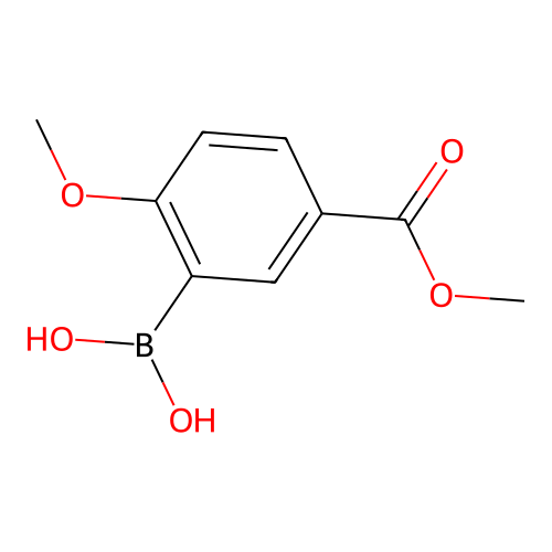 (2-Methoxy-5-(methoxycarbonyl)phenyl)boronic acid structure