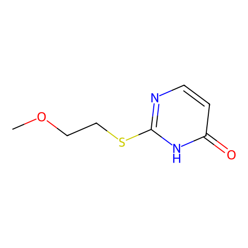 2-(2-methoxyethylsulfanyl)-1H-pyrimidin-6-one structure