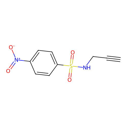 4-nitro-N-prop-2-ynylbenzenesulfonamide structure