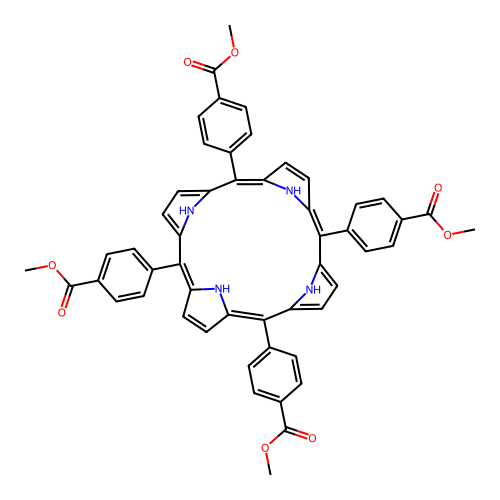 MESO-TETRA(4-CARBOXYPHENYL)PORPHINE TETRAMETHYL ESTER structure
