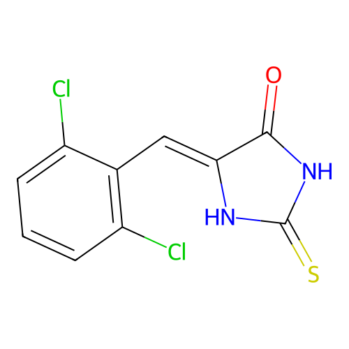 5-[(2,6-Dichlorophenyl)methylidene]-2-sulfanylideneimidazolidin-4-one structure