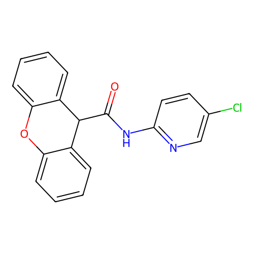 N-(5-氯吡啶-2-基)-9H-呫吨-9-甲酰胺 structure