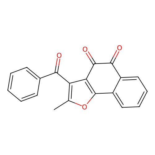 3-Benzoyl-2-methyl-naphtho[1,2-b]furan-4,5-dione structure