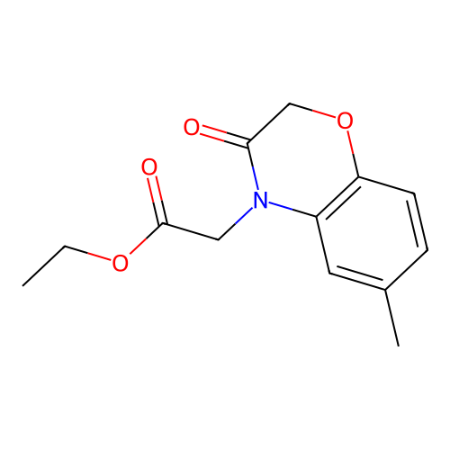 ethyl (6-methyl-3-oxo-2,3-dihydro-4H-1,4-benzoxazin-4-yl)acetate structure