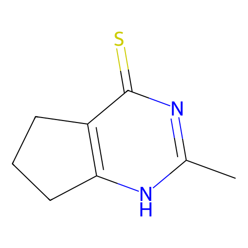 2-Methyl-1,5,6,7-tetrahydrocyclopenta[d]pyrimidine-4-thione structure