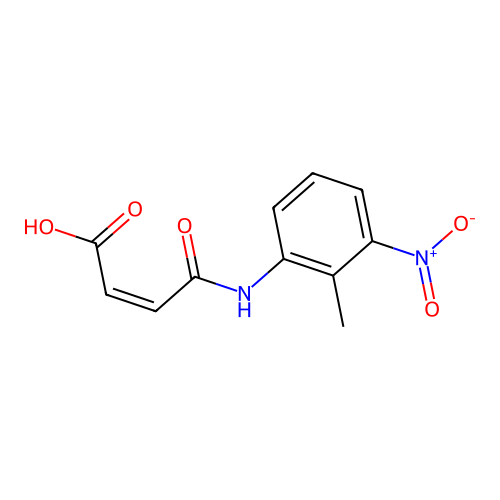 (Z)-4-(2-methyl-3-nitroanilino)-4-oxobut-2-enoic acid structure