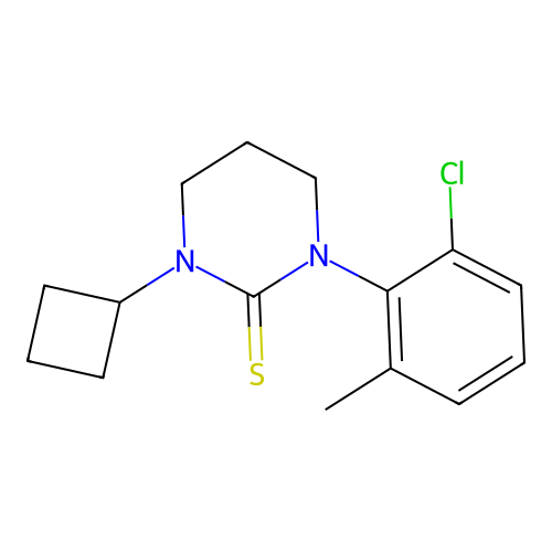 1-(2-Chloro-6-methylphenyl)-3-cyclobutyltetrahydro-2(1H)-pyrimidinethione structure