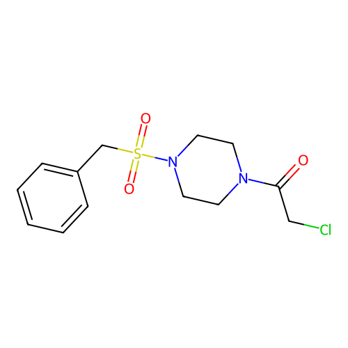 2-Chloro-1-(4-phenylmethanesulfonylpiperazin-1-yl)ethan-1-one structure