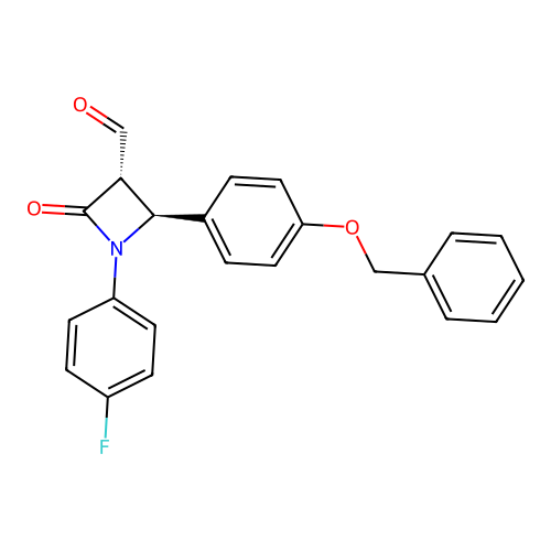 (2S,3S)-2-(4-(Benzyloxy)phenyl)-1-(4-fluorophenyl)-4-oxoazetidine-3-carbaldehyde structure
