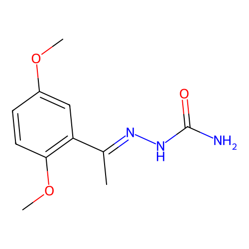 [1-(2,5-Dimethoxyphenyl)ethylideneamino]urea structure