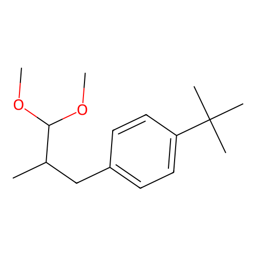 Benzene, 1-(3,3-dimethoxy-2-methylpropyl)-4-(1,1-dimethylethyl)- structure