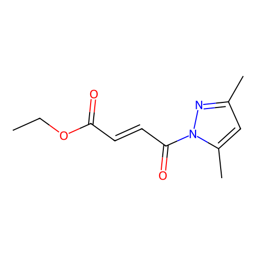 ethyl 4-(3,5-dimethyl-1H-pyrazol-1-yl)-4-oxo-2-butenoate structure