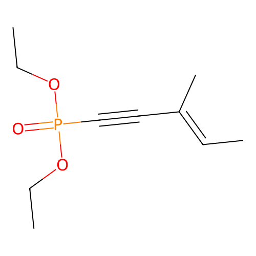 Phosphonic acid, (3-methyl-3-penten-1-ynyl)-, diethyl ester, (E)- structure