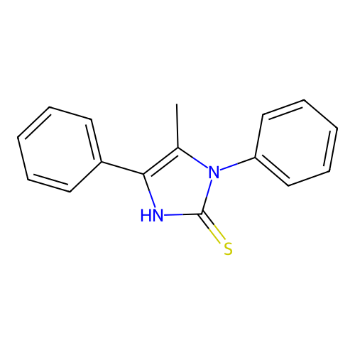 5-methyl-1,4-diphenyl-1,3-dihydro-2H-imidazole-2-thione structure