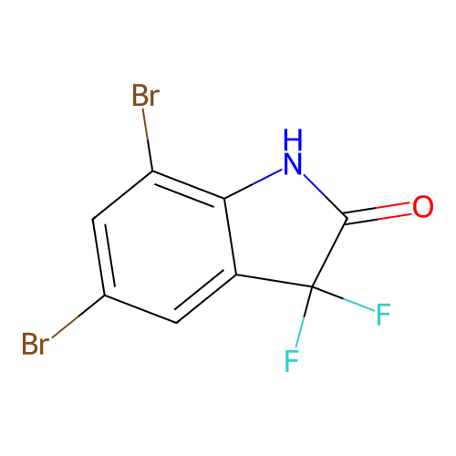 5,7-dibromo-3,3-difluoro-1H-indol-2-one structure