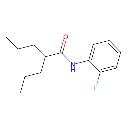 N-(2-fluorophenyl)-2-propylpentanamide structure