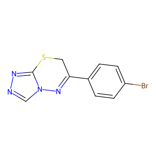 6-(4-bromophenyl)-7H-[1,2,4]triazolo[3,4-b][1,3,4]thiadiazine structure