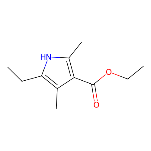 2,4-Dimethyl-5-ethyl-3-car-bethoxypyrrole structure