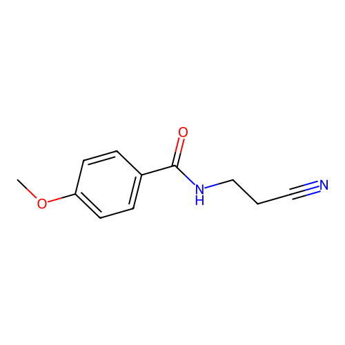 N-(2-cyanoethyl)-4-methoxybenzamide structure