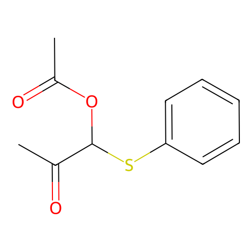 1-Phenylthio-1-acetoxy-2-propanone structure