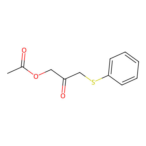 1-Phenylthio-3-acetoxy-2-propanone structure