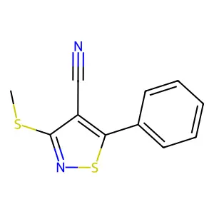 4-Isothiazolecarbonitrile, 3-(methylthio)-5-phenyl- structure