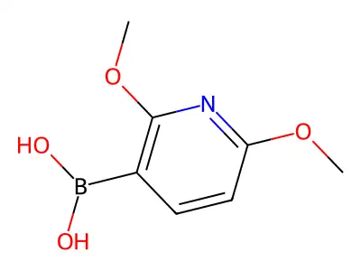(2,6-Dimethoxypyridin-3-yl)boronic acid structure