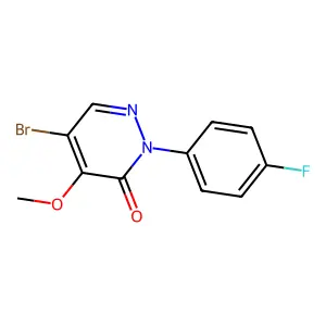5-bromo-2-(4-fluorophenyl)-4-methoxy-3(2H)-pyridazinone structure