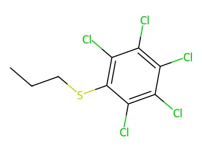 1,2,3,4,5-Pentachloro-6-(propylthio)benzene structure