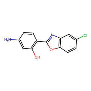 5-Amino-2-(5-chloro-1,3-benzoxazol-2-yl)phenol structure