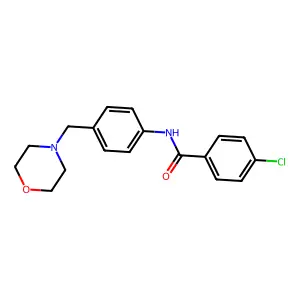 4-chloro-N-[4-(morpholin-4-ylmethyl)phenyl]benzamide structure