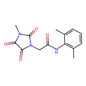 1-Imidazolidineaceto-2',6'-xylidide, 3-methyl-2,4,5-trioxo- structure