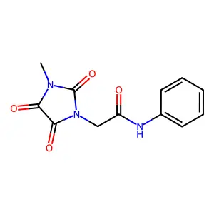 1-Imidazolidineacetanilide, 3-methyl-2,4,5-trioxo- structure