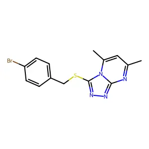 3-[(4-Bromobenzyl)sulfanyl]-5,7-dimethyl[1,2,4]triazolo[4,3-a]pyrimidine structure