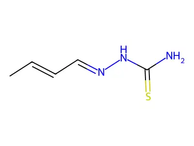 (But-2-enylideneamino)thiourea structure