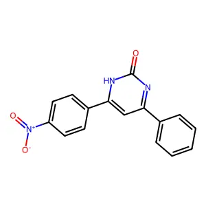 2(1H)-Pyrimidinone, 4-(p-nitrophenyl)-6-phenyl- structure