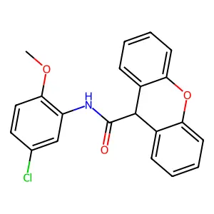 N-(5-chloro-2-methoxyphenyl)-9H-xanthene-9-carboxamide structure