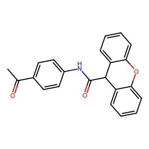 N-(4-acetylphenyl)-9H-xanthene-9-carboxamide structure