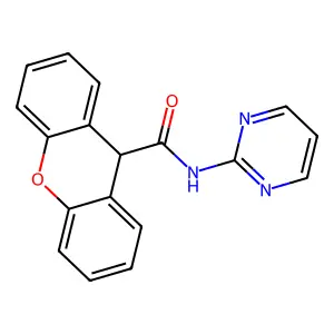 N-pyrimidin-2-yl-9H-xanthene-9-carboxamide structure