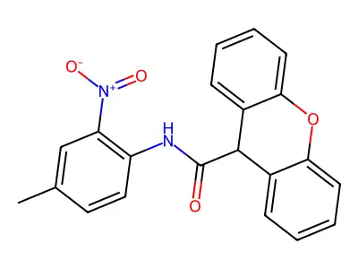 N-(4-methyl-2-nitrophenyl)-9H-xanthene-9-carboxamide structure
