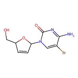 .beta.-D-D4BrC structure