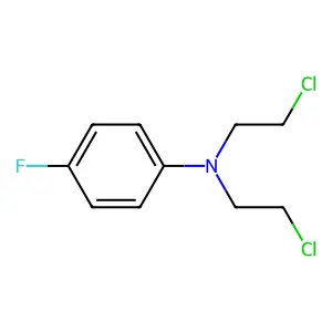 Aniline, N,N-bis(2-chloroethyl)-p-fluoro- structure