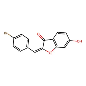 2-(4-bromobenzylidene)-6-hydroxy-1-benzofuran-3(2H)-one structure