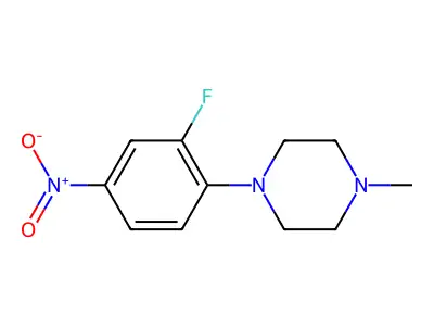 1-(2-Fluoro-4-nitrophenyl)-4-methylpiperazine structure