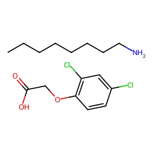 Acetic acid, 2-(2,4-dichlorophenoxy)-, compd. with 1-octanamine (1:1) structure