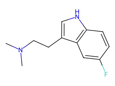 5-氟二甲基色胺 structure