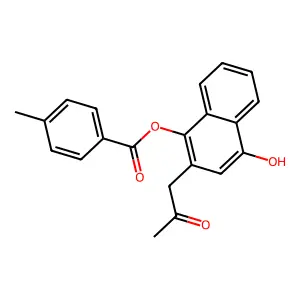 4-Hydroxy-2-(2-oxopropyl)naphthalen-1-yl 4-methylbenzoate structure