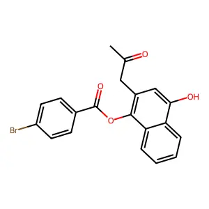 4-Hydroxy-2-(2-oxopropyl)naphthalen-1-yl 4-bromobenzoate structure