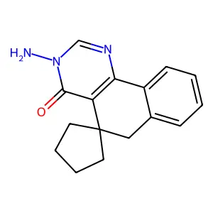3-aminospiro[6H-benzo[h]quinazoline-5,1'-cyclopentane]-4-one structure